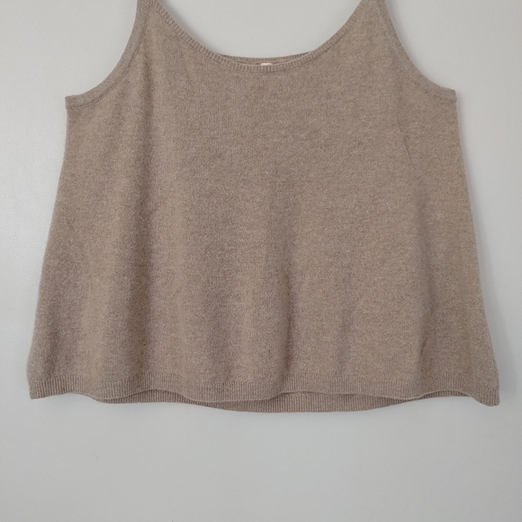 Victoria's Secret Cashmere Knit Tank Top Babydoll Size Small Tan - Picture 7 of 15